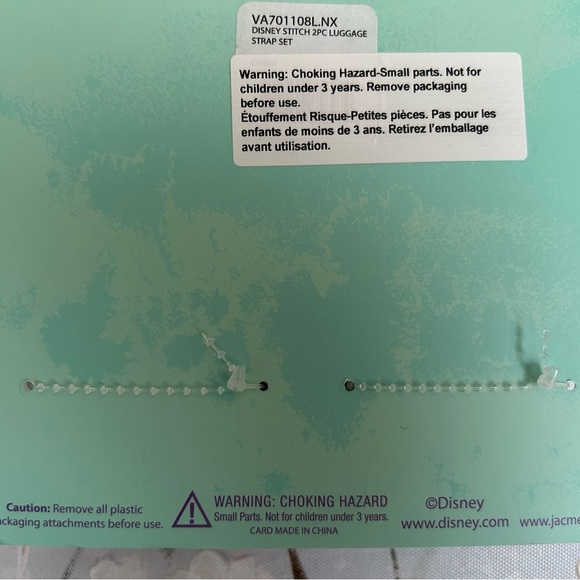 New Disney Stitch Kids 2 Piece Luggage Straps Tropical - Picture 6 of 6